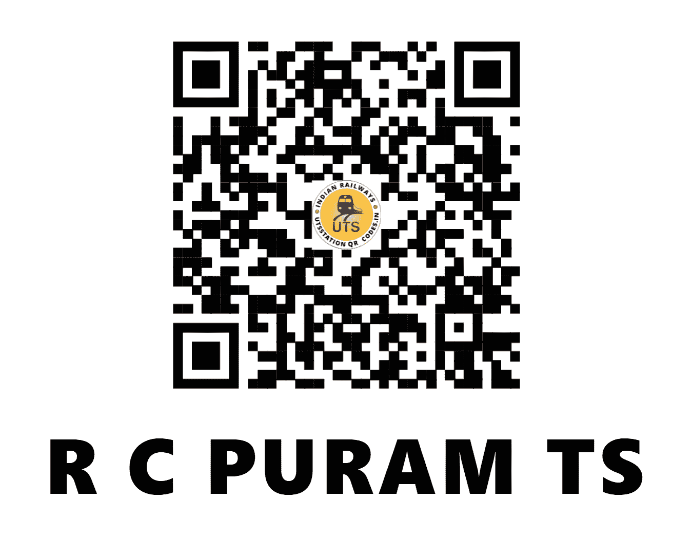 UTS QR Code for R C PURAM TS - RCPT - SC (TELANGANA)
