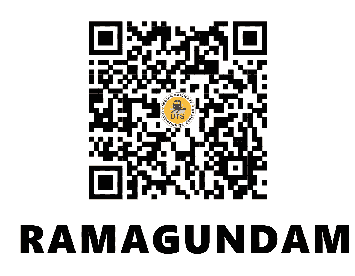 UTS QR Code for RAMAGUNDAM - RDM - SC (TELANGANA)