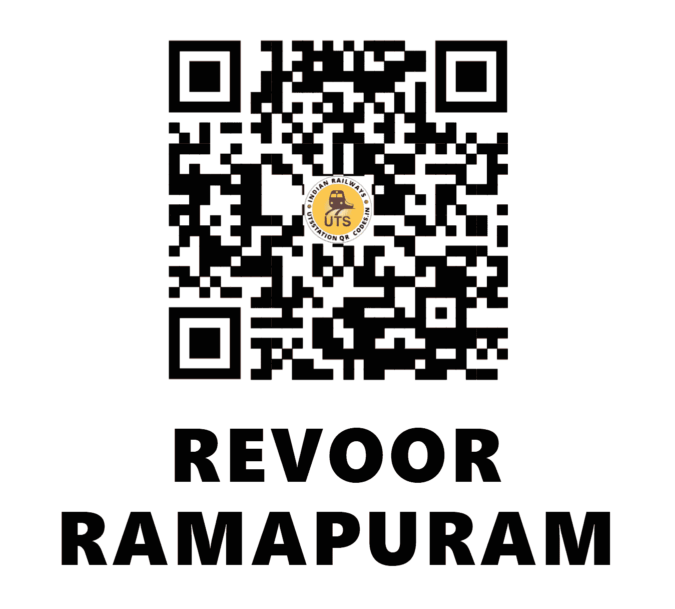 UTS QR Code for REVOOR RAMAPURAM - RRPM - SC (TELANGANA)