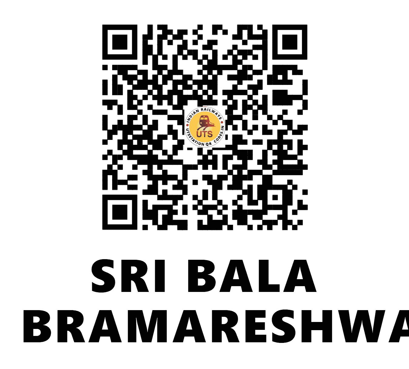 UTS QR Code for SRI BALA BRAMARESHWA - SBBJ - SC (TELANGANA)