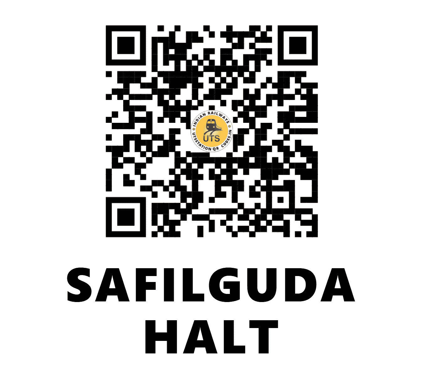 UTS QR Code for SAFILGUDA HALT - SFX - SC (TELANGANA)