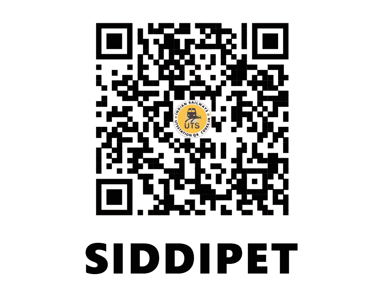 UTS QR Code for SIDDIPET - SIPT - SC (TELANGANA)