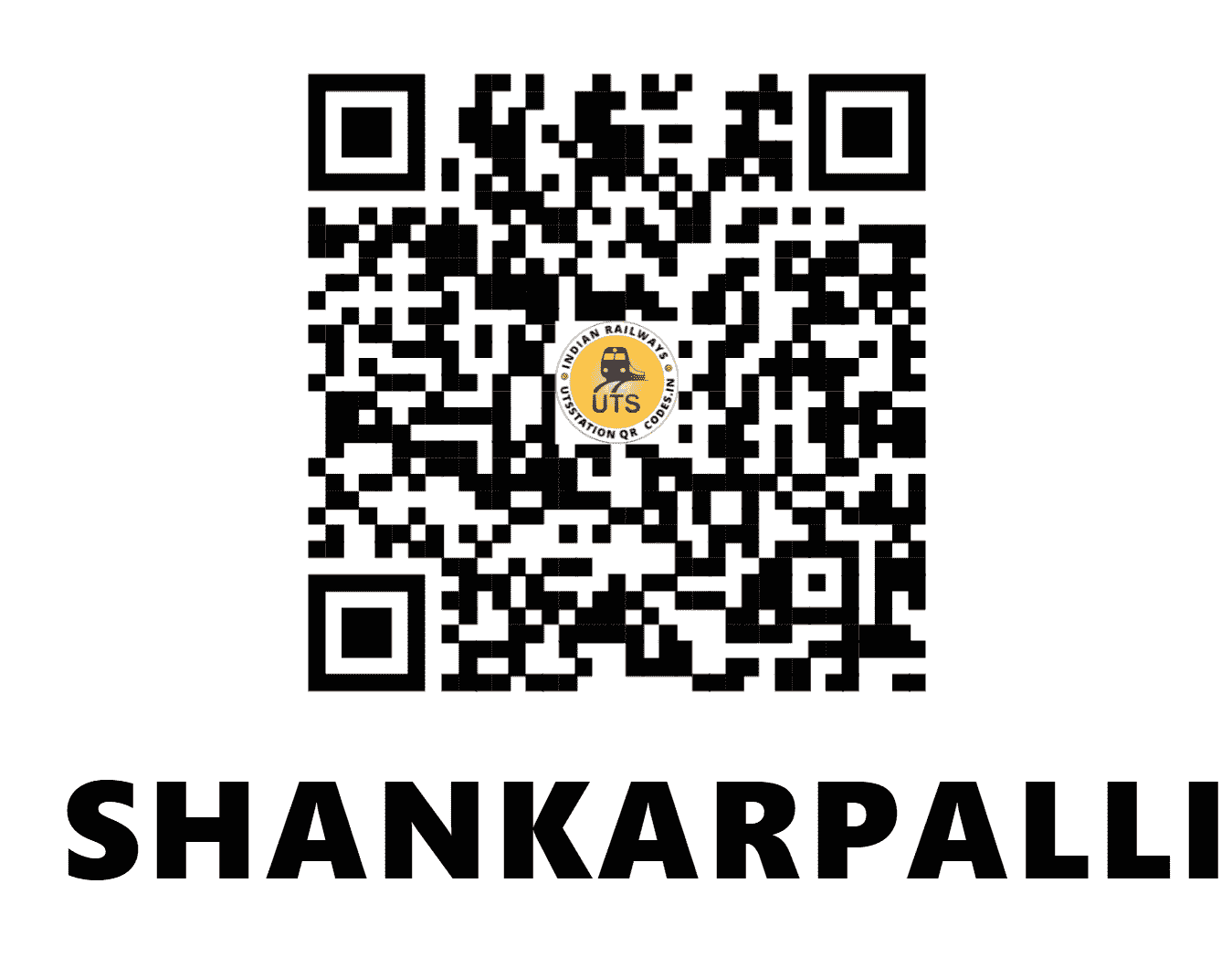 UTS QR Code for SHANKARPALLI - SKP - SC (TELANGANA)