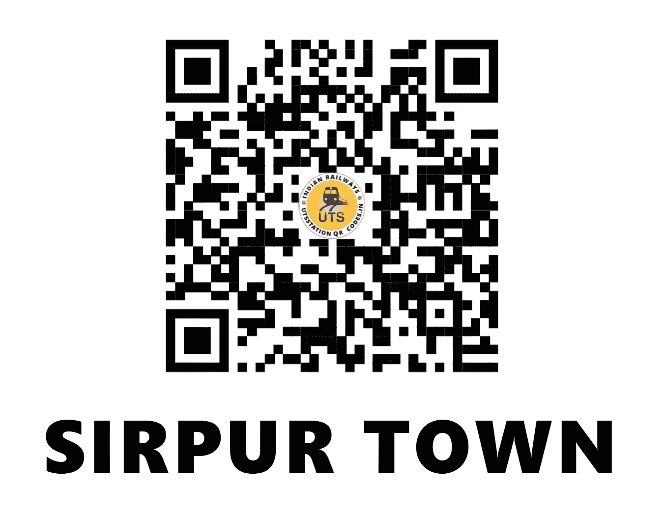 UTS QR Code for SIRPUR TOWN - SRUR - SC (TELANGANA)