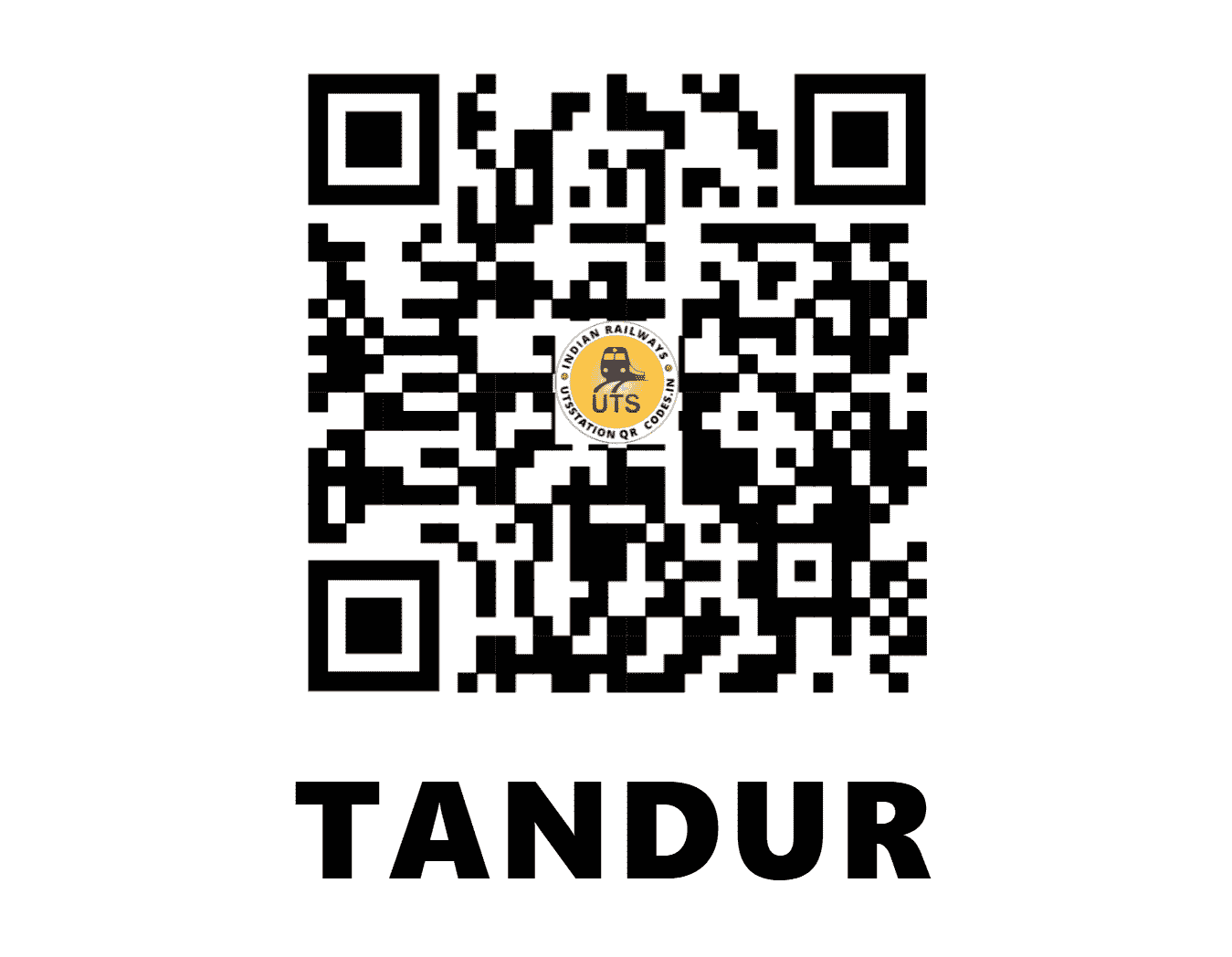 UTS QR Code for TANDUR - TDU - SC (TELANGANA)