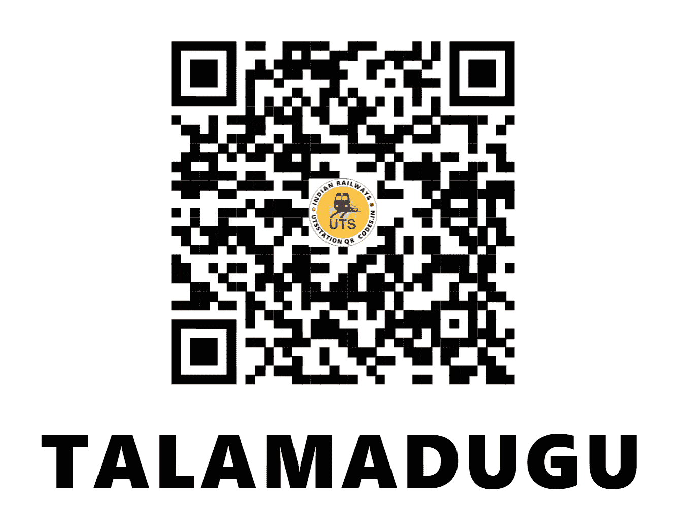 UTS QR Code for TALAMADUGU - TLMG - SC (TELANGANA)