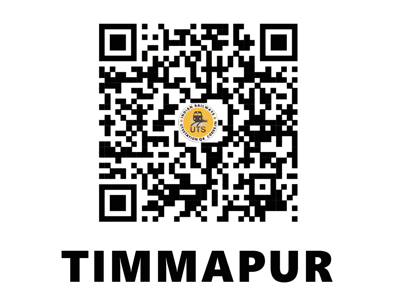 UTS QR Code for TIMMAPUR - TMX - SC (TELANGANA)