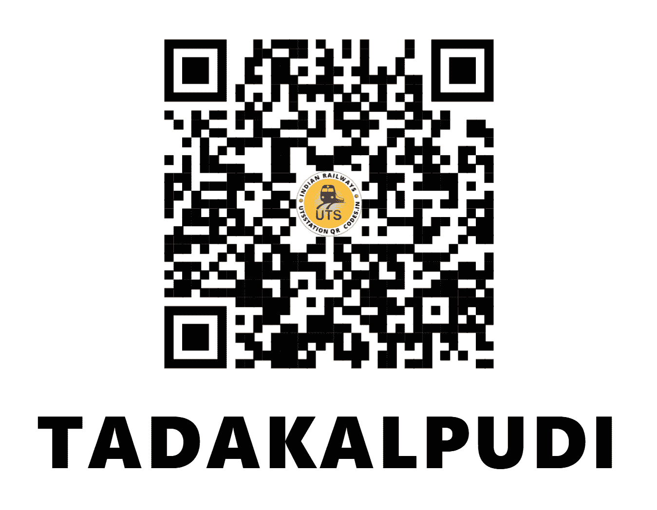 UTS QR Code for TADAKALPUDI - TPY - SC (TELANGANA)