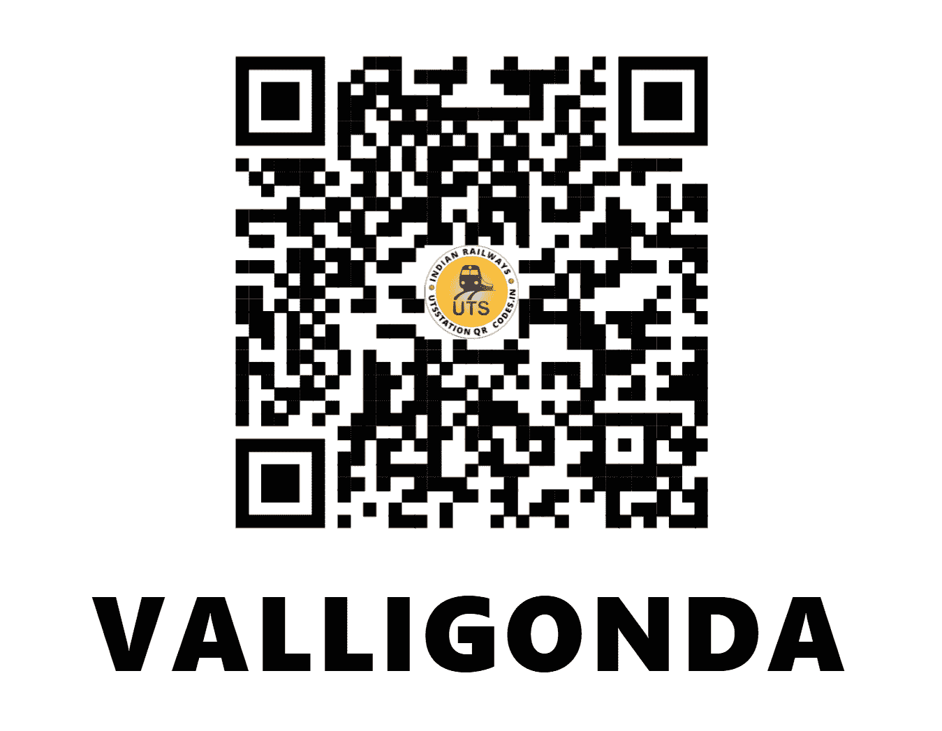 UTS QR Code for VALLIGONDA - VLG - SC (TELANGANA)