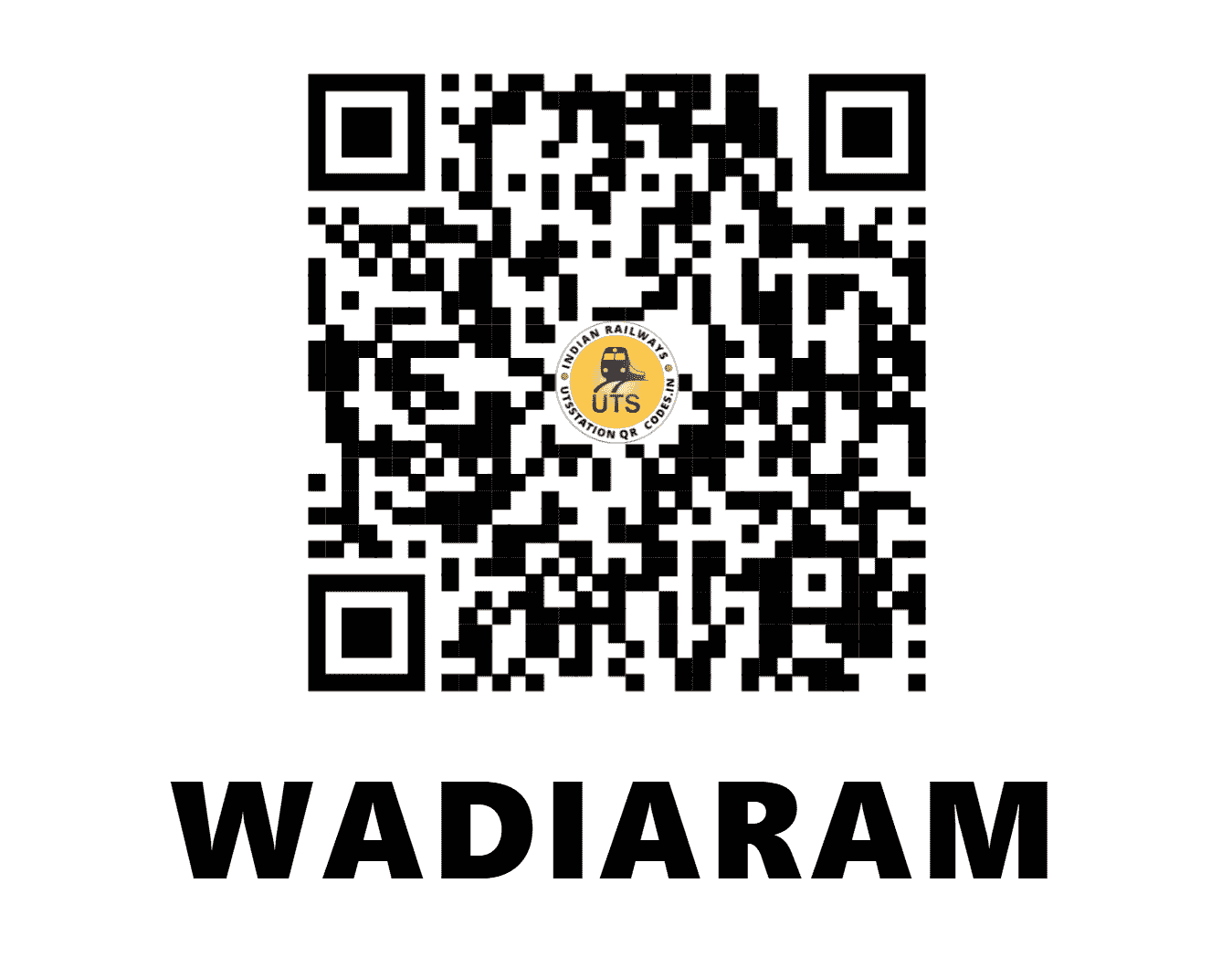 UTS QR Code for WADIARAM - WDR - SC (TELANGANA)