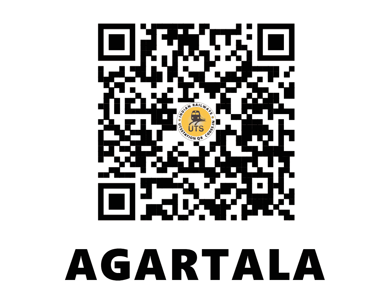 UTS QR Code for AGARTALA - AGTL - NF (TRIPURA)