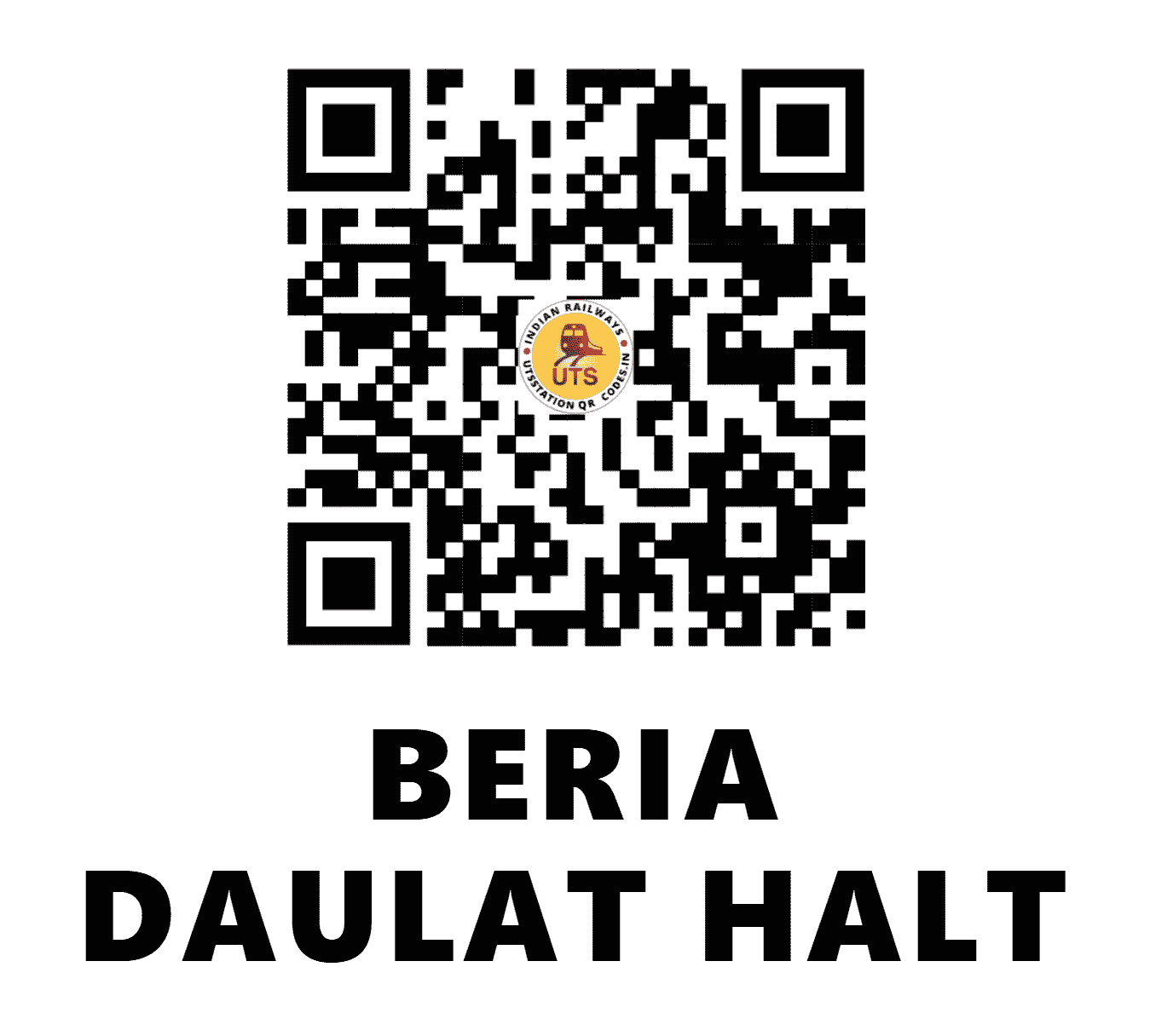 UTS QR Code for BERIA DAULAT HALT - BRDT - NE (UTTARAKHAND)