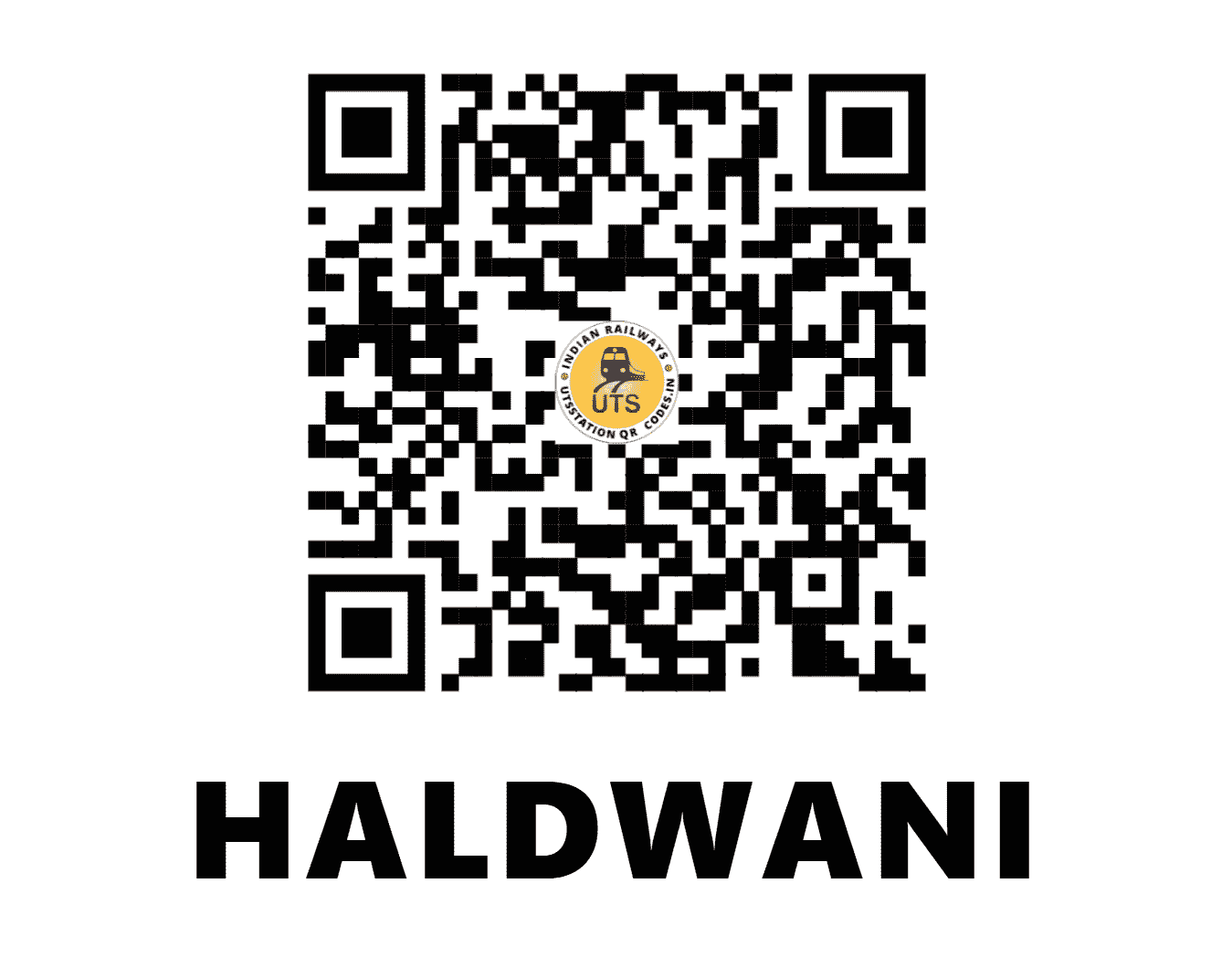UTS QR Code for HALDWANI - HDW - NE (UTTARAKHAND)