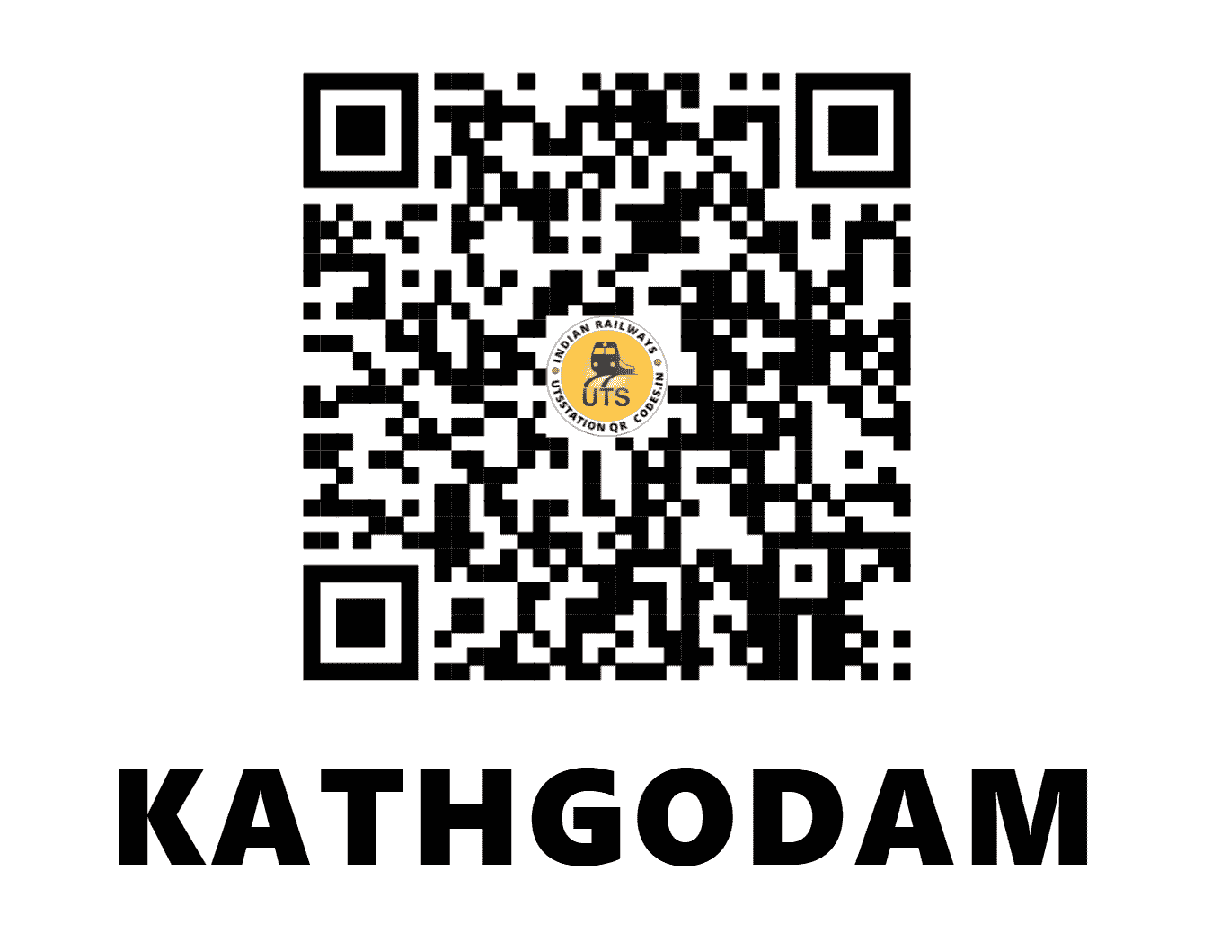 UTS QR Code for KATHGODAM - KGM - NE (UTTARAKHAND)