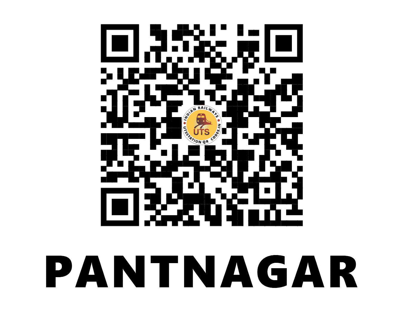 UTS QR Code for PANTNAGAR - PBW - NE (UTTARAKHAND)