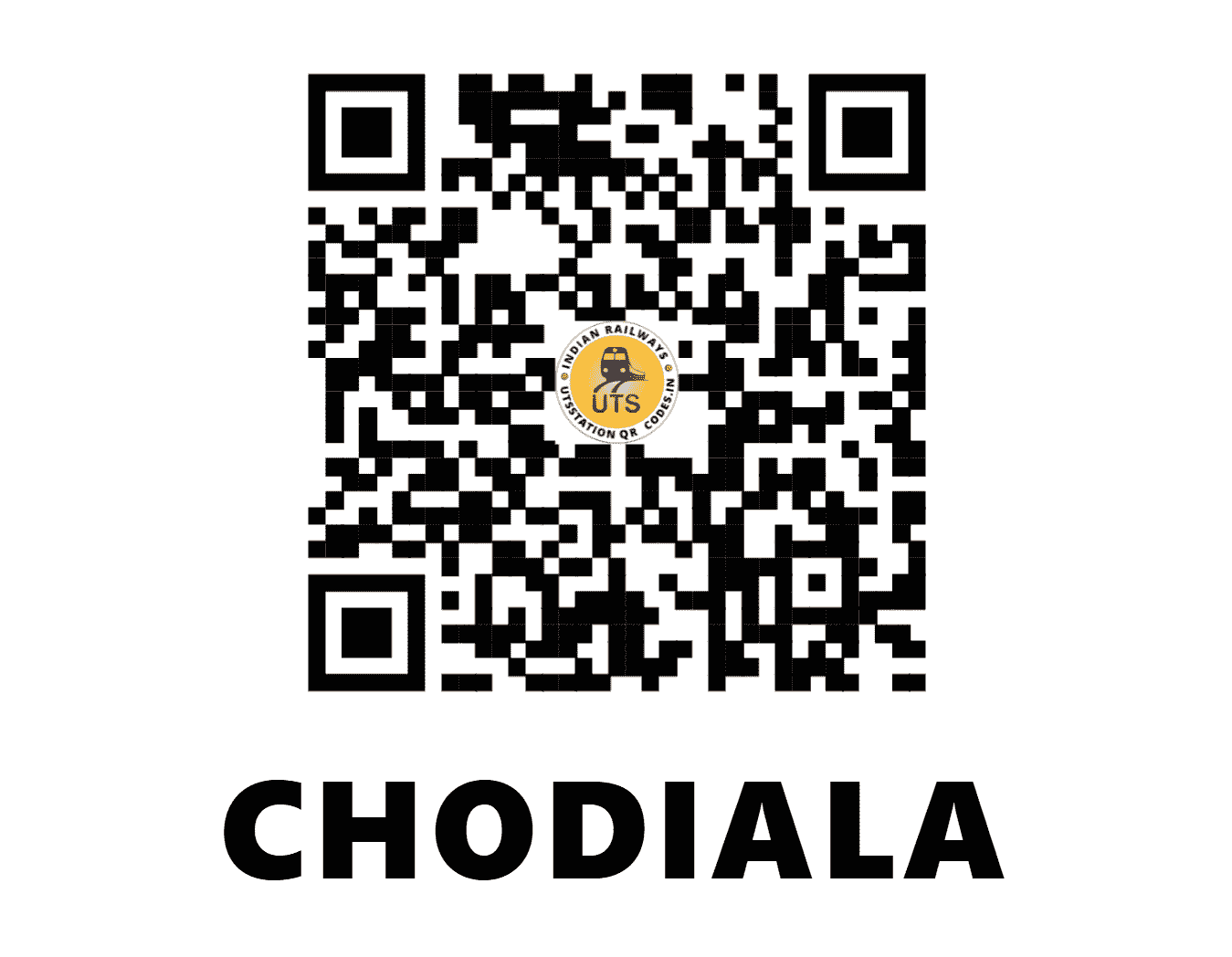 UTS QR Code for CHODIALA - CDL - NR (UTTARAKHAND)