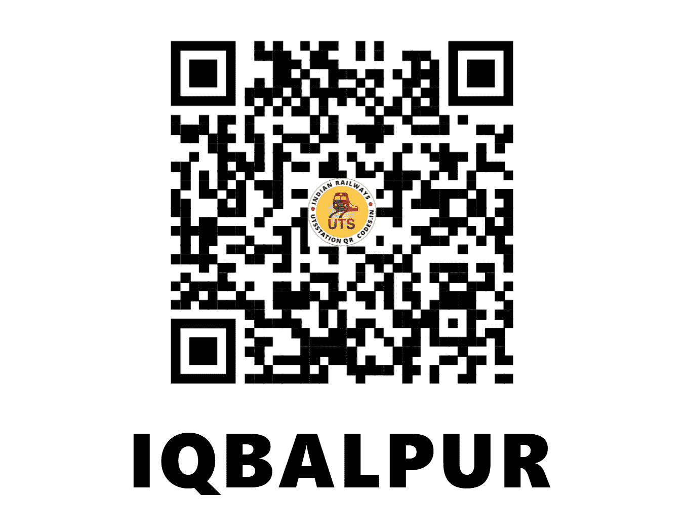 UTS QR Code for IQBALPUR - IQB - NR (UTTARAKHAND)