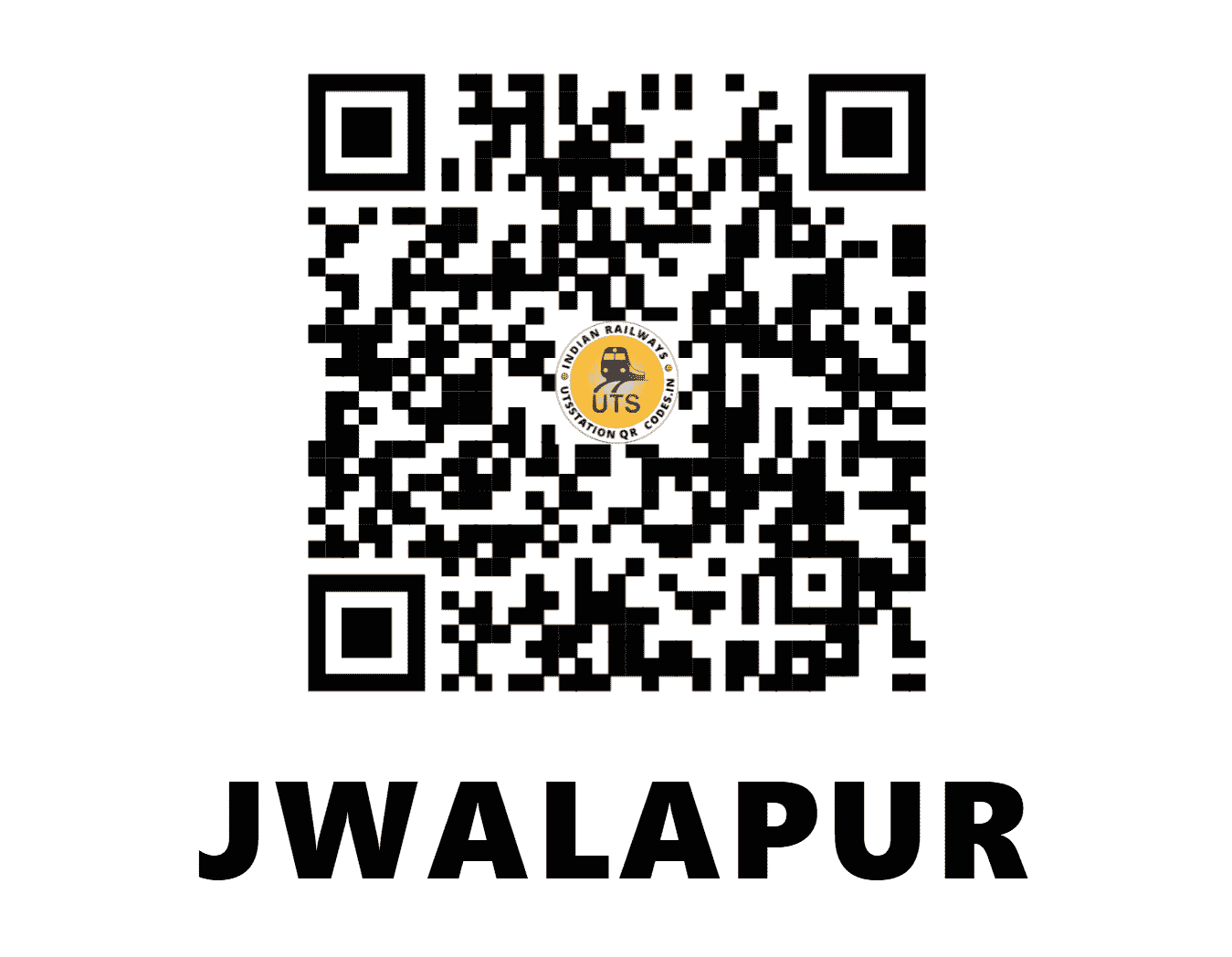 UTS QR Code for JWALAPUR - JWP - NR (UTTARAKHAND)