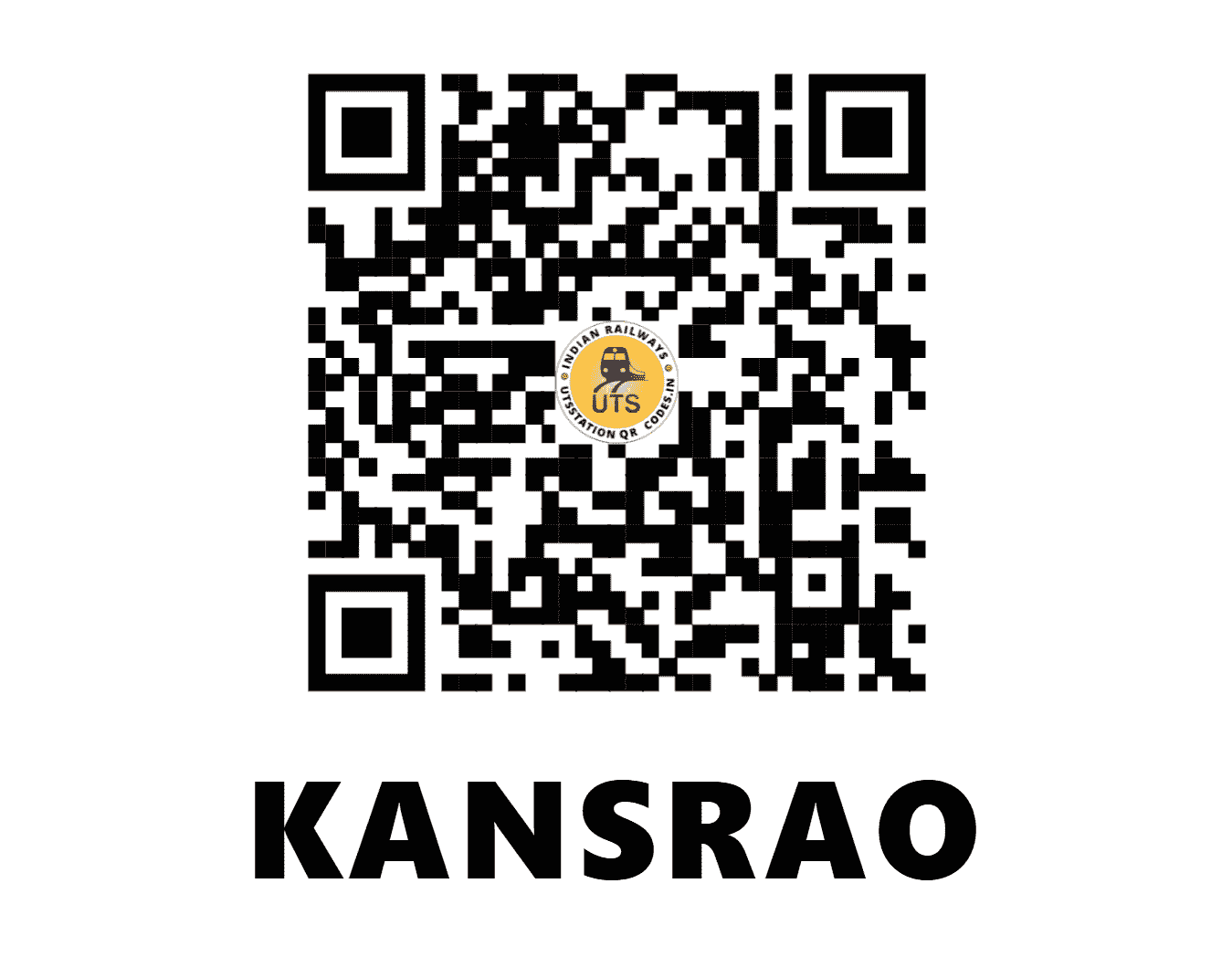 UTS QR Code for KANSRAO - QSR - NR (UTTARAKHAND)