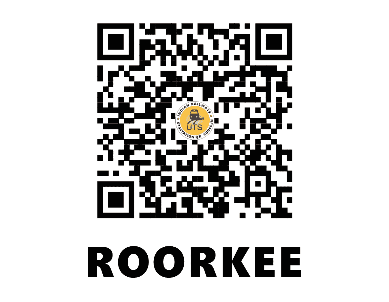 UTS QR Code for ROORKEE - RK - NR (UTTARAKHAND)