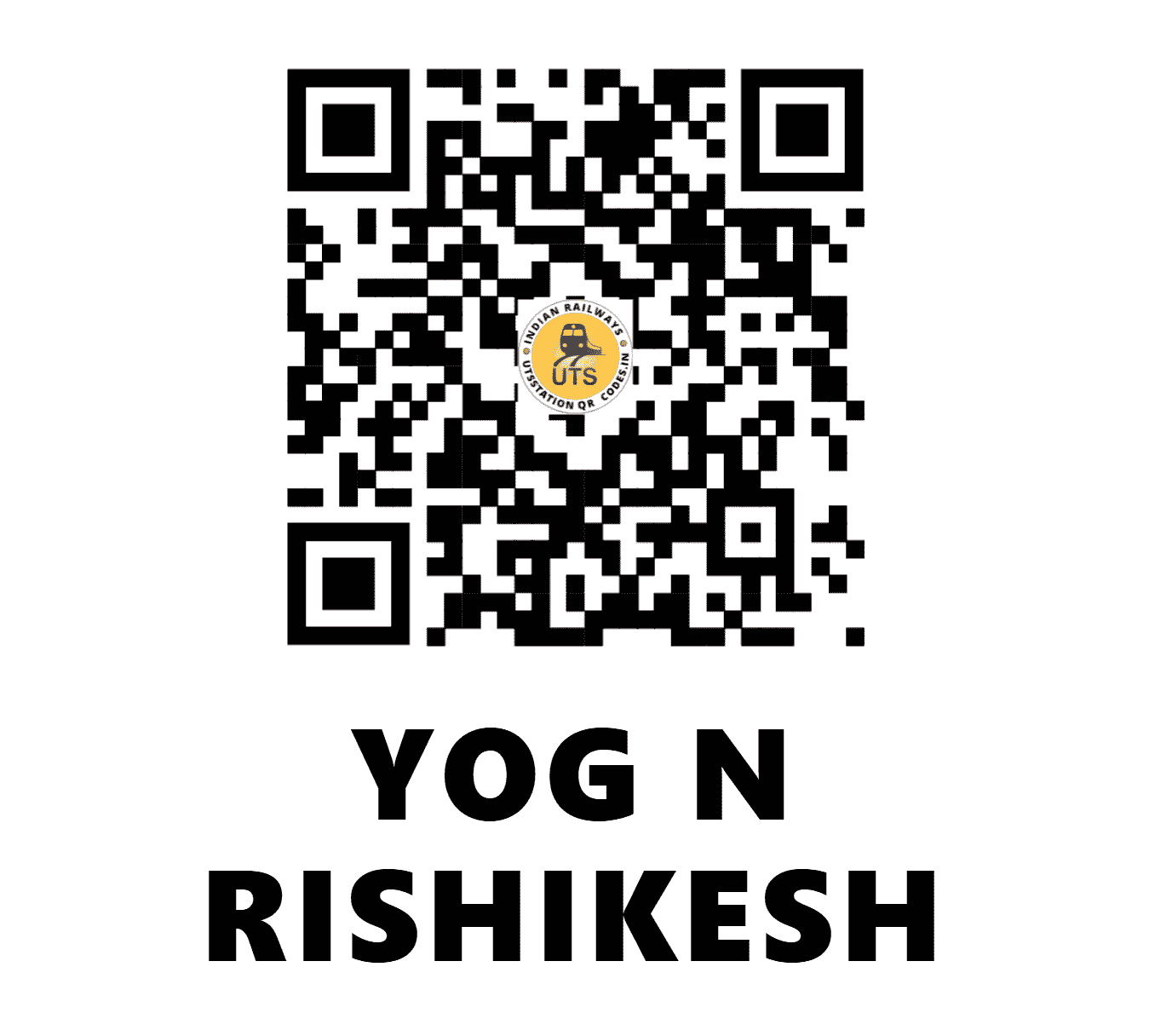 UTS QR Code for YOG N RISHIKESH - YNRK - NR (UTTARAKHAND)