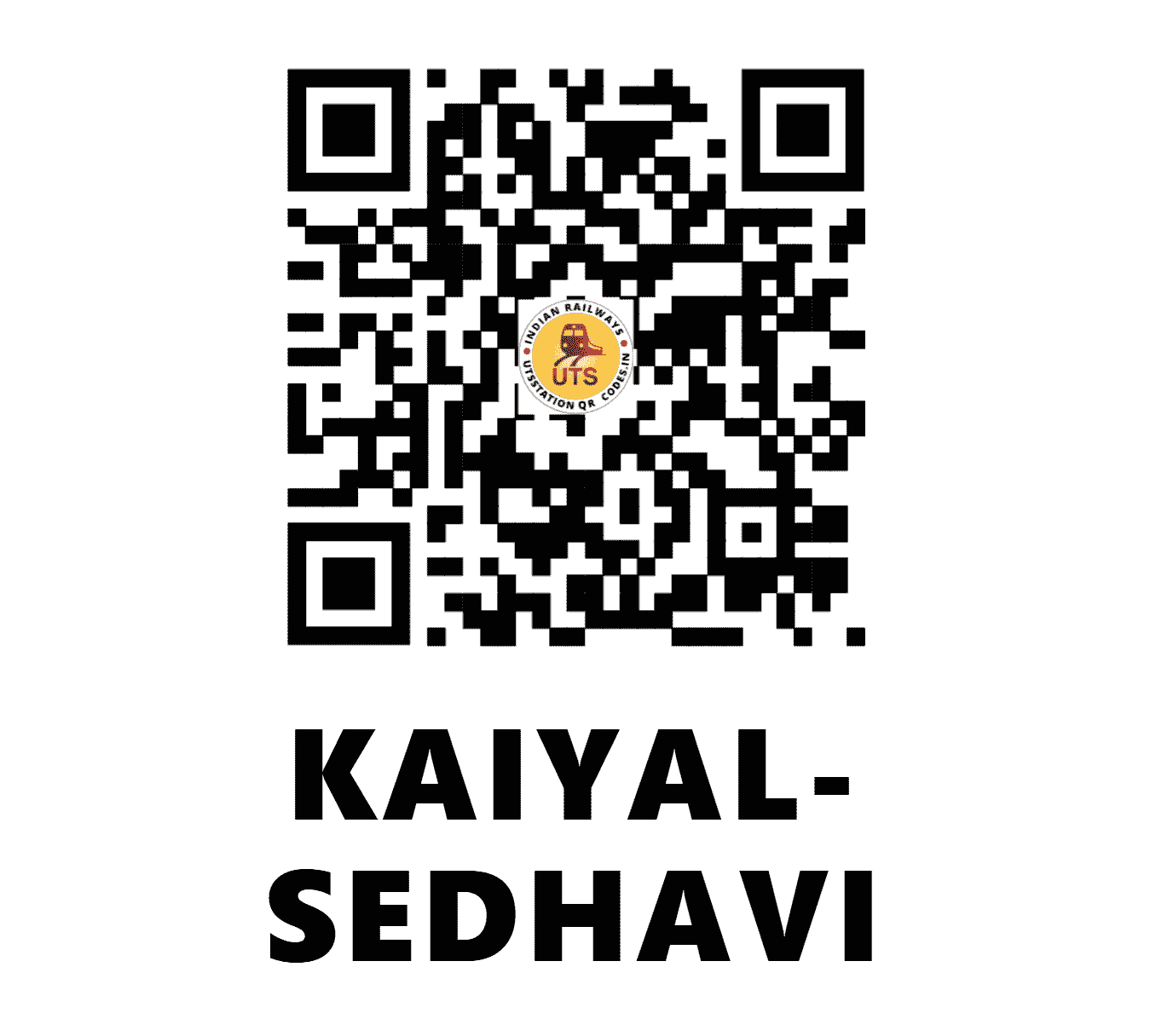 UTS QR Code for KAIYAL-SEDHAVI - KYSD - WR ()