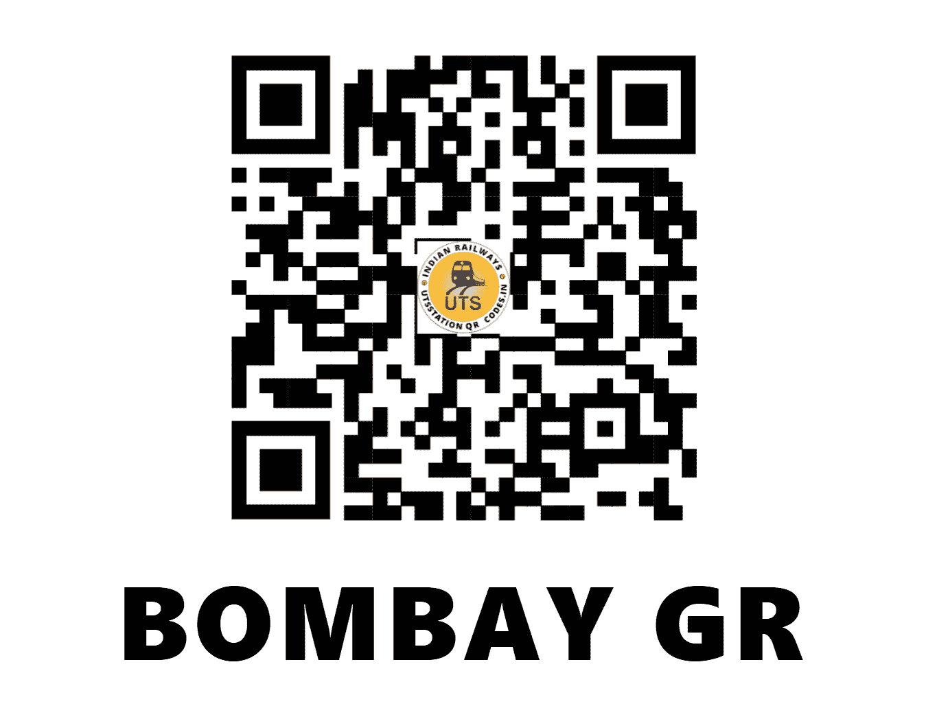 UTS QR Code for BOMBAY GR - PDGR - WR ()