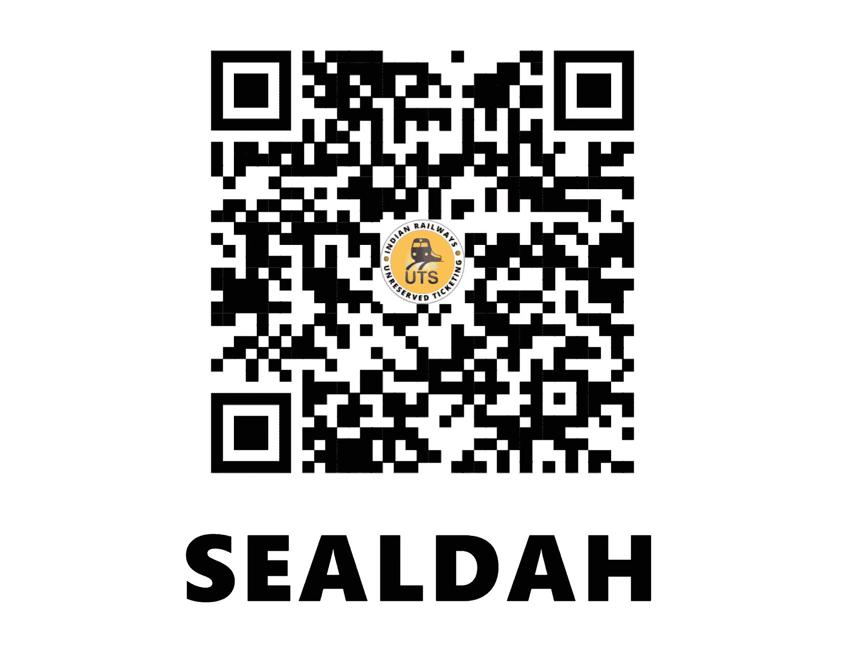 UTS QR Code for Sealdah - SDAH